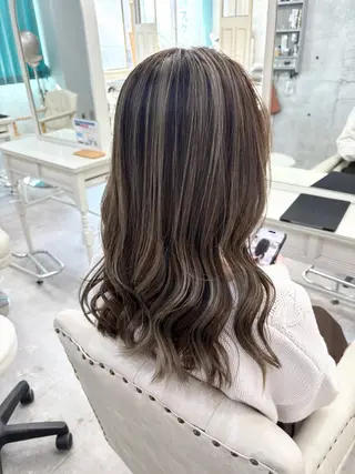 セミロング カラー …a所属・…a みおのヘアスタイル