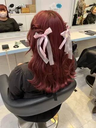 セミロング カラー ヘアアレンジ 愛されカラー🩷 はるなのヘアスタイル