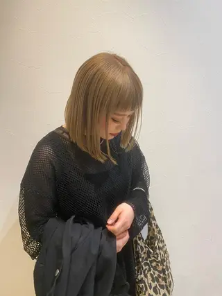 ミディアム カラー i.osaka所属・たつ/レイヤーカット 顔周り/髪質改善のヘアスタイル