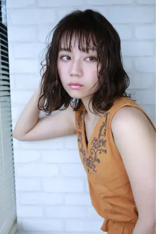 ミディアム カラー パーマ ヘアアレンジ メンズ キッズ ネイル マツエク・マツパ premier modelsのヘアスタイル