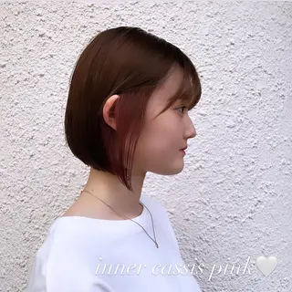ショート カラー ブリーチなしWカラー 🎀韓国ヘア/amiのヘアスタイル