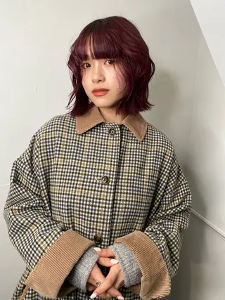 セミロング カラー land所属・透明感カラー/レイヤ ー🌙Honokaのヘアスタイル