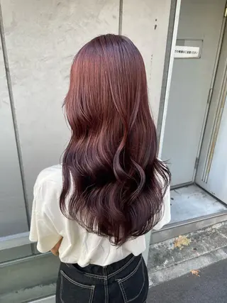 セミロング カラー 大人っぽ♡上品な暖色 ♡ブリーチなし♡のヘアスタイル