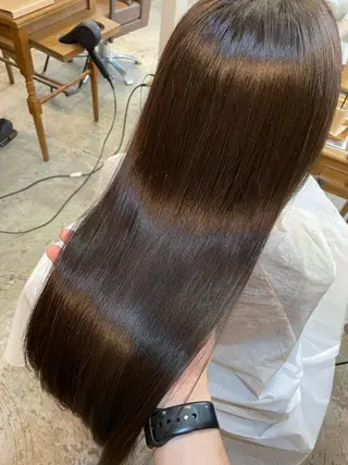 ロング カラー 縮毛矯正×髪質改善 小笠原大樹のヘアスタイル