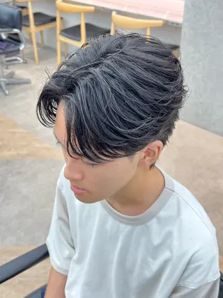 ショート パーマ 🌀ソヘル/シャドウ ✨/メンズパーマ/栄のヘアスタイル