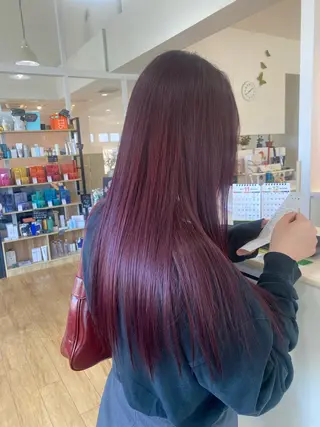 ロング カラー 鹿児島 聖来のヘアスタイル