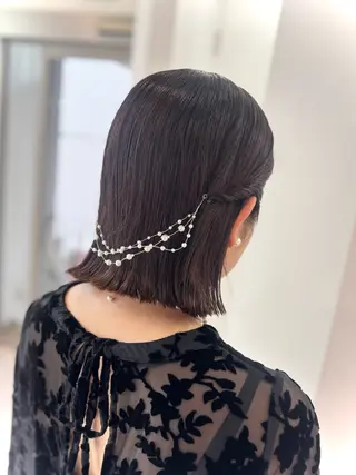 ショート ヘアアレンジ Ayu🍯/栄/ブリ ーチカラー/ヘアメのヘアスタイル