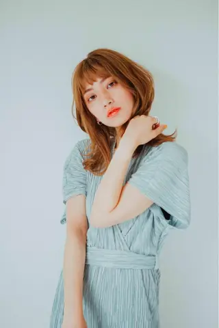 ミディアム カラー パーマ ヘアアレンジ メンズ キッズ ネイル マツエク・マツパ 髪質改善 艶髪🔵ﾌｾﾅｵﾔのヘアスタイル