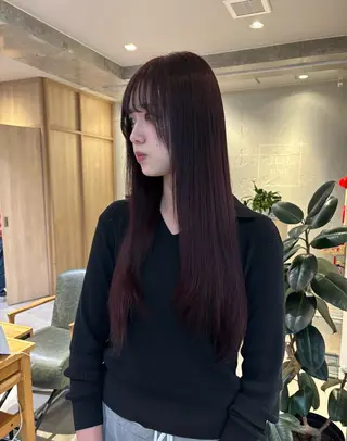 ロング カラー りあの🎀 /暖色カラー🍒のヘアスタイル