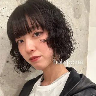 ショート パーマ ボブ/レイヤー/ニュ アンスパーマ/小夏のヘアスタイル