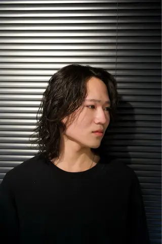 ミディアム パーマ メンズ 渋谷/メンズパーマ/ ミディアム/冨島佑太のヘアスタイル