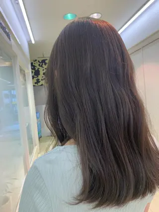 セミロング カラー 似合わせカラー/艶 髪質改善/ヨシザキのヘアスタイル