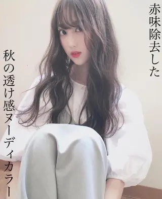 セミロング カラー テトネ タカシのヘアスタイル