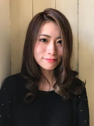 セミロング パーマ ✨髪質改善✨山口 ✨矯正　カラー✨のヘアスタイル