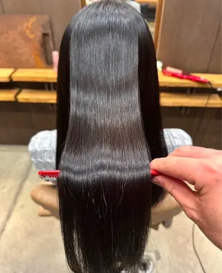 ロング ボブ/顔周りカット /縮毛矯正/鈴木隆太のヘアスタイル