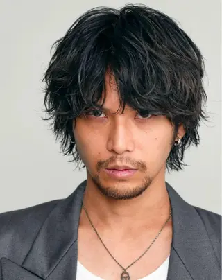 パーマ メンズ メンズ/シャドウ/ 波巻き/kyogoのヘアスタイル