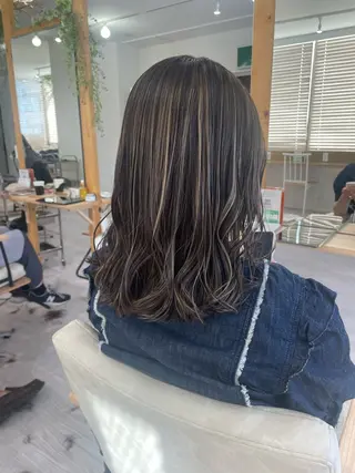 セミロング カラー NANAMI 【Rico】のヘアスタイル