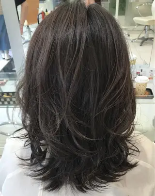 ミディアム カラー 岡田詩織 MODE Ks松原店のヘアスタイル