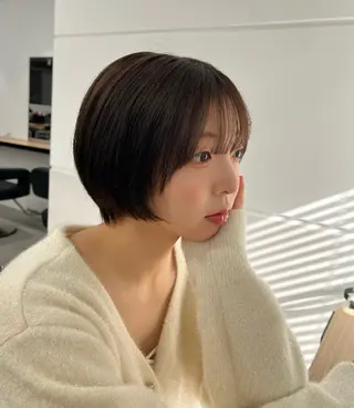 ショート モテヘア/グレージュ /ボブ/前原汐🎐のヘアスタイル
