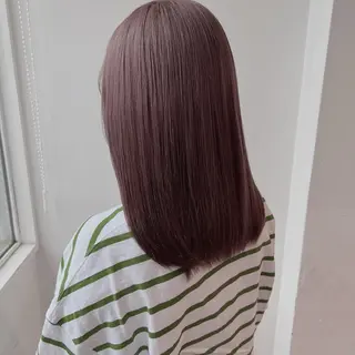 セミロング カラー 𓏸レイヤー髪質改善 透けカラーカノン🫧のヘアスタイル