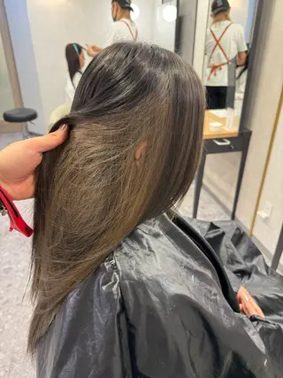 セミロング カラー 立川/ブリーチ/ 髪質改善/西川翔真のヘアスタイル