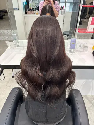 ロング カラー 中韓レイヤー/ ブラウン🤎はやとのヘアスタイル