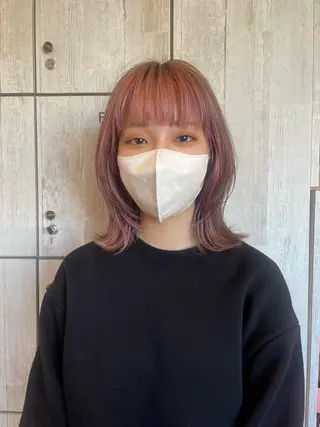 ミディアム カラー ひなた 艶カラー/渋谷のヘアスタイル