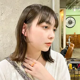 ミディアム カラー ボブヘアカット Rikapi❤️のヘアスタイル