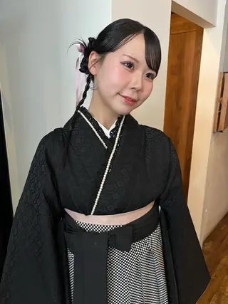 セミロング ヘアアレンジ hono/ボブ /ブリーチ/ベージュのヘアスタイル