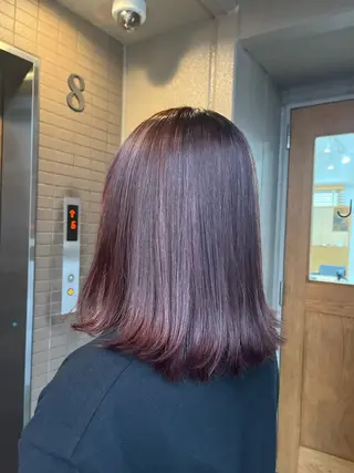ミディアム カラー ✨🎨ブリーチなし 透明感カラー✨美友のヘアスタイル