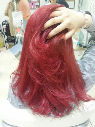 セミロング カラー ヘアアレンジ きむえり/髪質改善 /セット/カラーのヘアスタイル