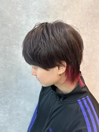 ショート カラー メンズ パーマ/ハイトーン 🌀中川航亜🌀のヘアスタイル