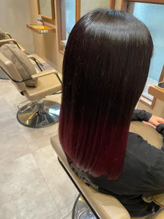 ミディアム カラー 森 遥菜のヘアスタイル