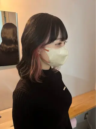 ミディアム カラー ゆうと/ブリーチモデ ル/ストレートモデルのヘアスタイル