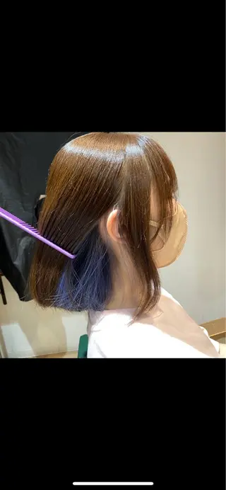 ミディアム カラー 🥀寒色女神 山口玲奈🥀のヘアスタイル