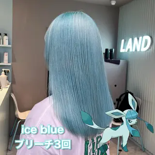 セミロング カラー ブリーチカラー 🩵MIZUKIのヘアスタイル