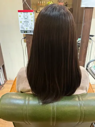 セミロング カラー なぎさ/ﾏﾂﾊﾟ ｽﾄﾚｰﾄ/ｶﾗｰのヘアスタイル