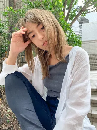 ミディアム mood tatemachiのヘアスタイル