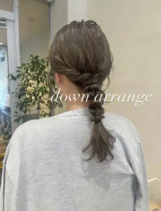 ロング カラー ヘアアレンジ nakahara madokaのヘアスタイル