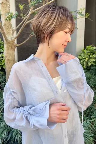 ショート 【似合わせ・レイヤー ・パーマ】海気のヘアスタイル