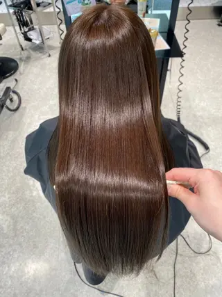 ロング ボブ/ハイトーン/ 岡山駅/別曽遥也のヘアスタイル