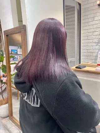 ミディアム カラー カノン/アニオタ🧡 暖色/酸性ストレートのヘアスタイル