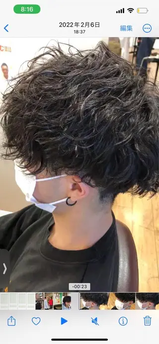 パーマ メンズ エクステ/ハイトーン /レイヤーカットのヘアスタイル