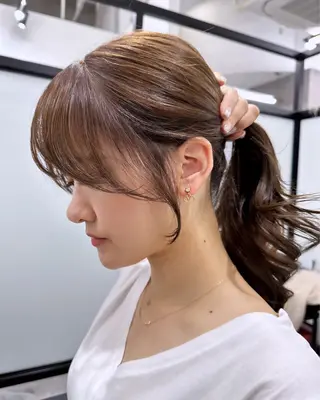 ロング カラー 韓国風/顔周りカット /髪質改善RYOTAのヘアスタイル