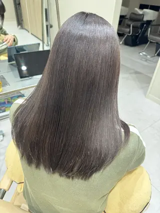 カラー 透明感|ストレート| クロスパーマ|はるかのヘアスタイル