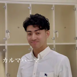 パーマ メンズ 似合わせカット暖色 カラーhiyonaのヘアスタイル