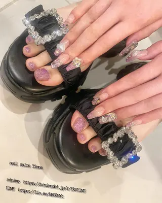 ロング NAILSALON 🍔Timna🍟のネイルデザイン