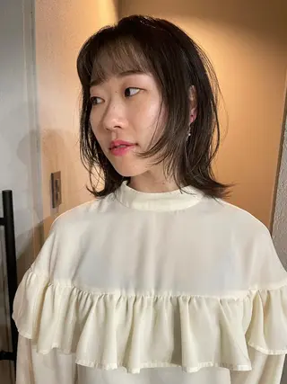 ミディアム カラー 吉田一輝 外国人パーマのヘアスタイル