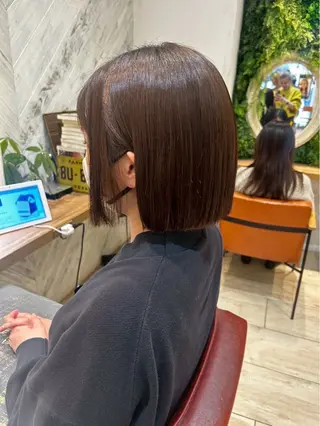 ミディアム ボブ職人/ボブ縮毛 髪質改善のヘアスタイル