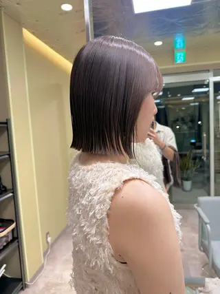 ミディアム ボブ/ぱつっとボブ/ 谷口 海星のヘアスタイル
